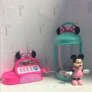 Minnie Mouse Cash Register and Playset - Pink and Teal